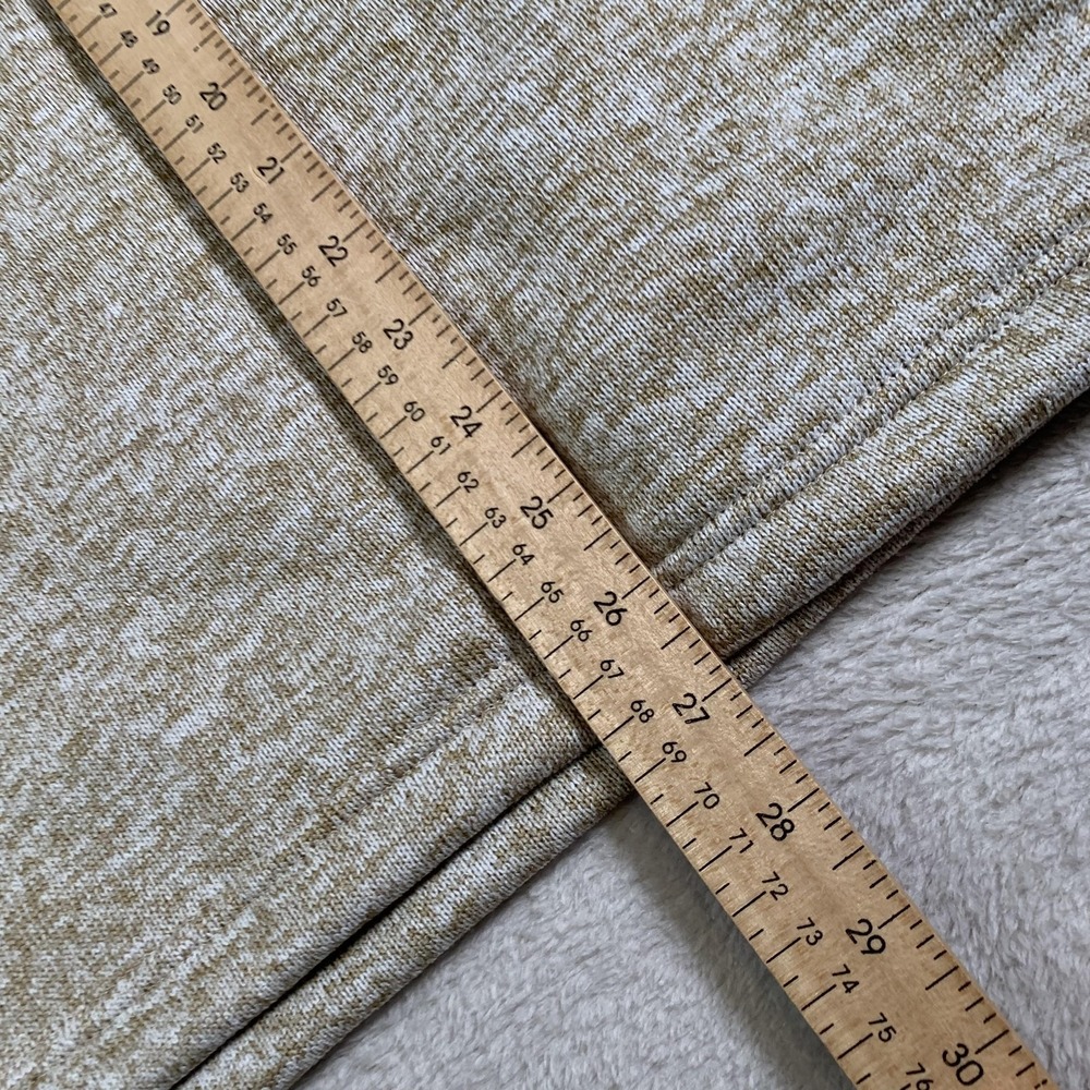 Chaps Sweater Mens Medium Beige Heather Quarter Zip Fleece Pullover Top Knit NEW - Picture 5 of 12